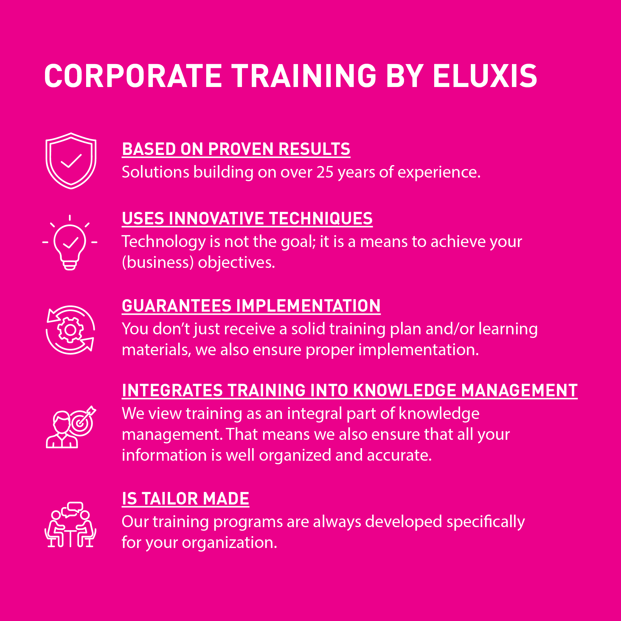 Corporate training by eluxis